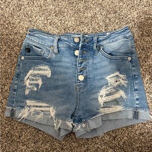 Distressed Denim Shorts